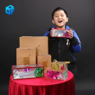 北方魔术纸袋花箱空箱出花儿童才艺表演培训舞台商演魔术道具定制