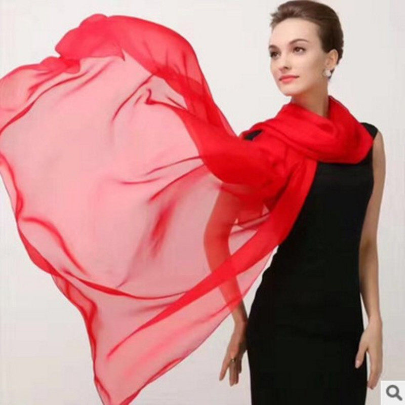 新款丝巾韩版雪纺长款围巾巾女士外贸纱巾色户外披肩沙滩巾