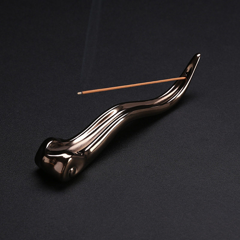 静尘供应陶瓷线香炉香座创意祥云梅兰竹菊沉香线香插香炉摆件定制