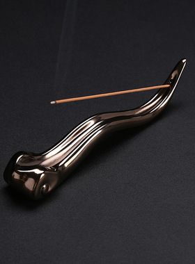 静尘供应陶瓷线香炉香座创意祥云梅兰竹菊沉香线香插香炉摆件定制