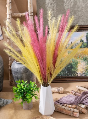 家居麦芽草仿真花狗尾巴装饰婚庆手捧花路引花墙假花MW09911定制