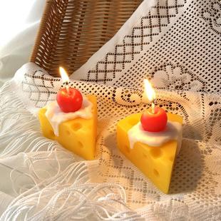 韩国芝士樱桃奶酪香薰蜡烛网红生日拍照道具婚礼伴手礼蜡烛灯
