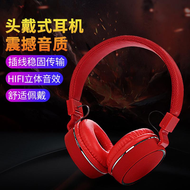 头戴式耳机工厂直销TV10糖果色插线带唛折叠式头戴式耳机