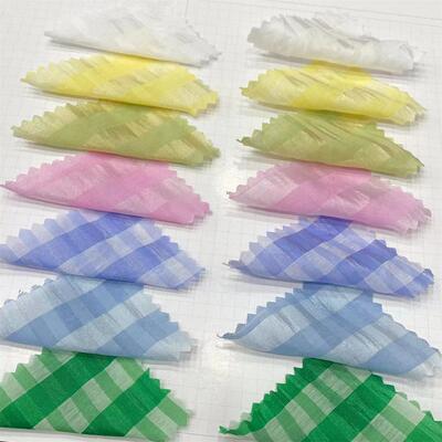彩色亮丝薄薄面料 微透软纱薄纱布料汉服连衣裙衬衫童装面料