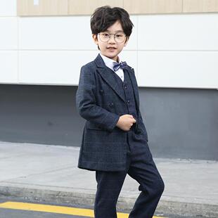 男童外套秋季2025新款儿童风衣帅气英伦风男孩小西装大衣套装厂家