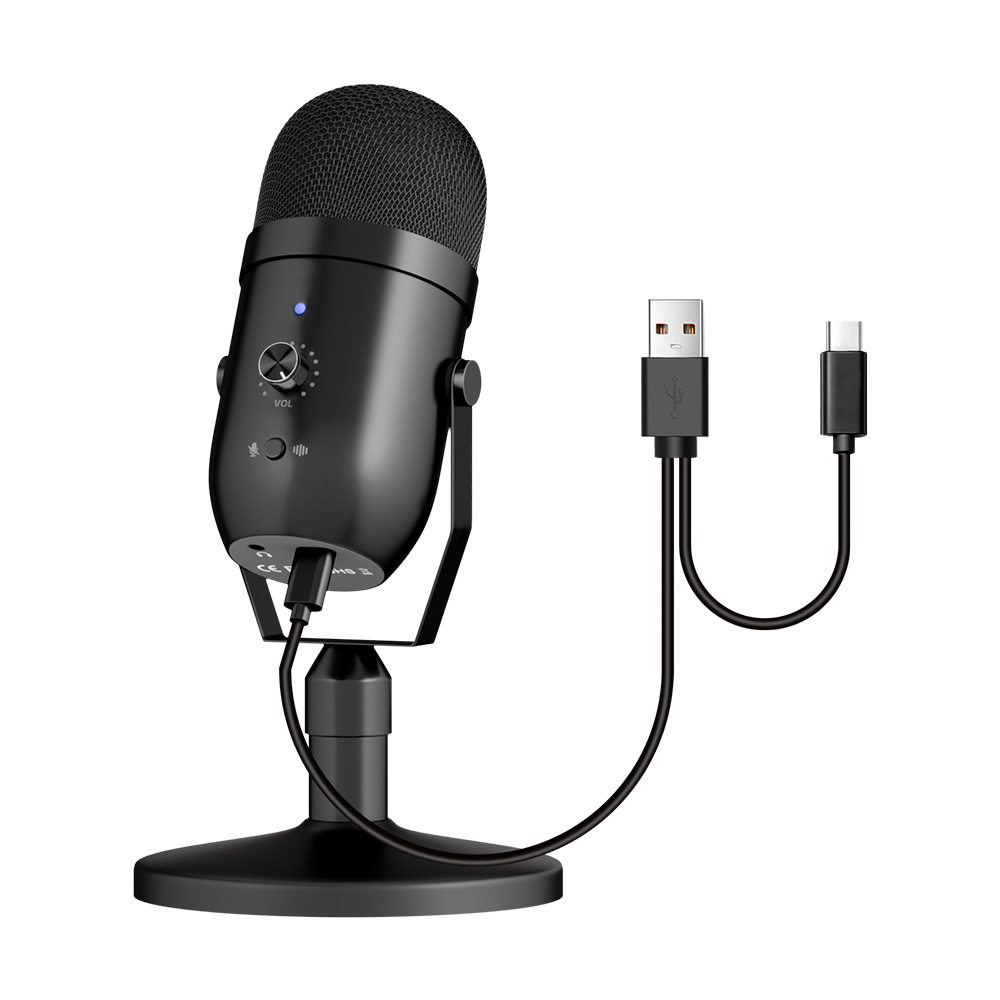 USB电容麦克风电脑PS4游戏录音麦手机配音录制话筒type-c