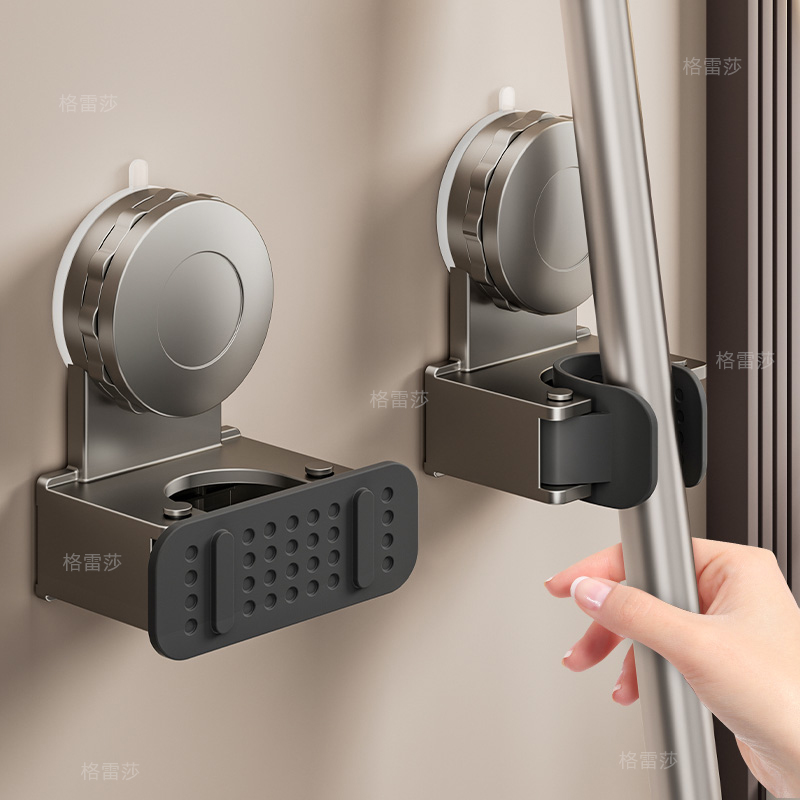 吸盘拖把夹壁挂拖把架固定收纳架