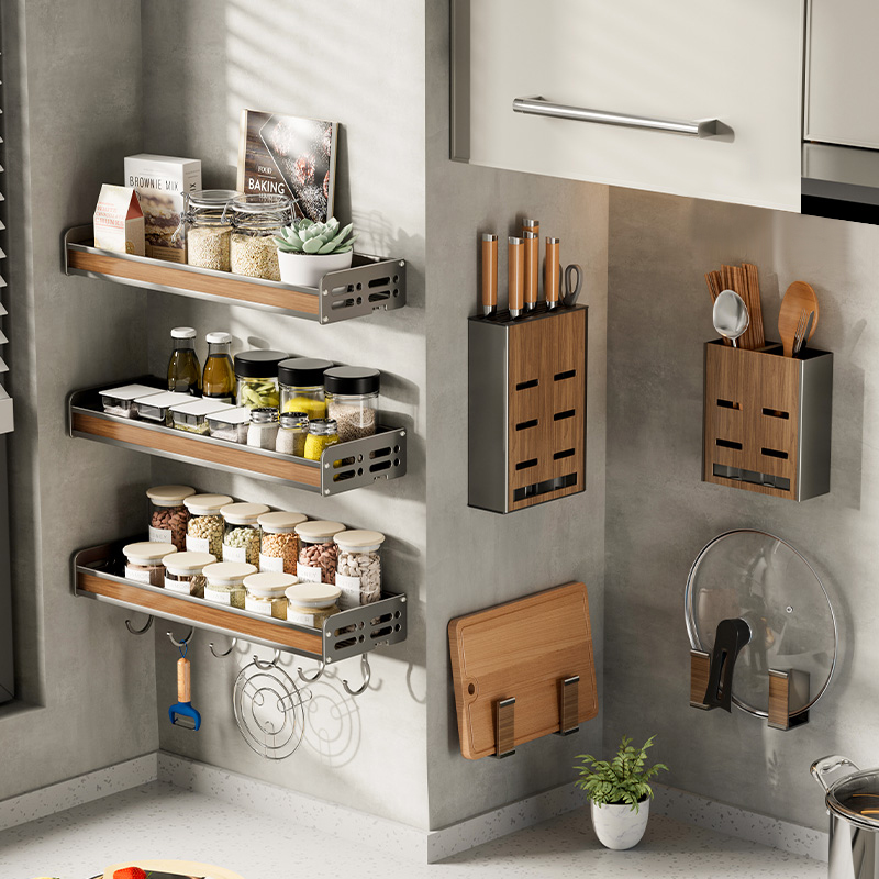 厨房小型置物架免打孔夹缝收纳架
