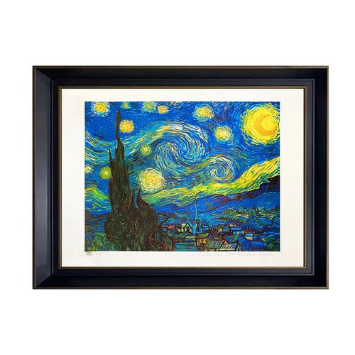 梵高限量版画星月夜装饰画