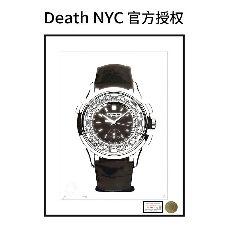death nyc版画亲签限量版画名表百达翡丽装饰画现代潮流玄关挂画