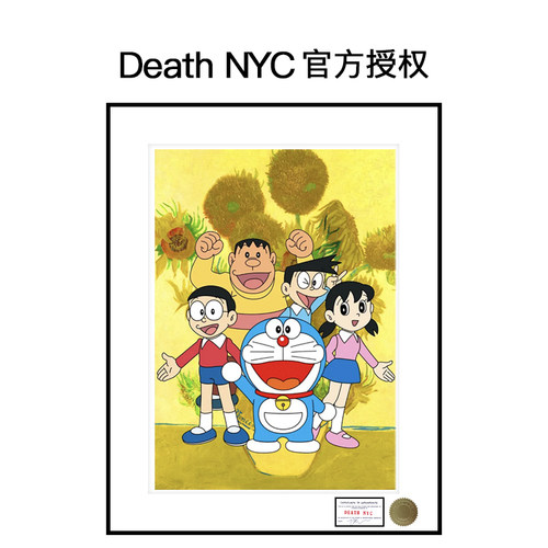 DeathNYC亲签正版版画机器猫