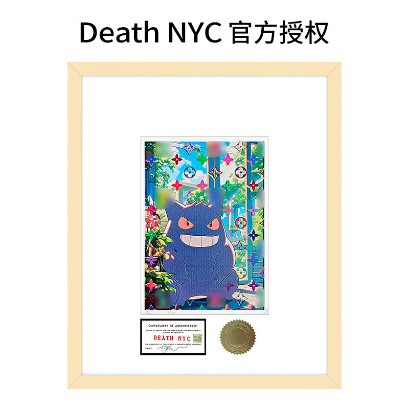DeathNYC亲签版画宝可梦耿鬼