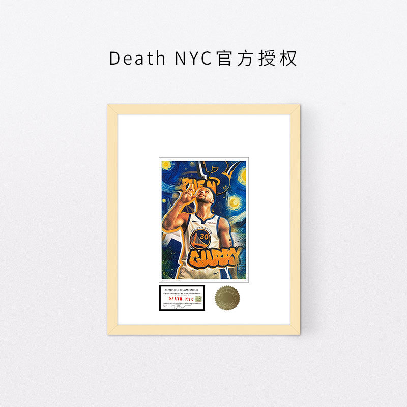 deathnyc签名限量版画curry库里装饰画纪念品篮球球星挂画