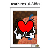 画凯斯哈林跳舞小人装 Death NYC签名限量版 饰画潮流艺术玄关壁画