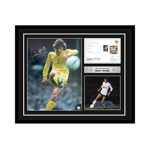 EM证书 霍德尔亲笔签名照热刺队决赛经典照片 精装裱