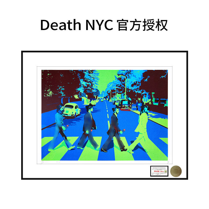 Death NYC签名限量亲签版画披头士潮流装饰画客厅卧室走廊挂画,家居饰品,版画,淘宝优惠券,粉丝福利购,淘宝优惠卷