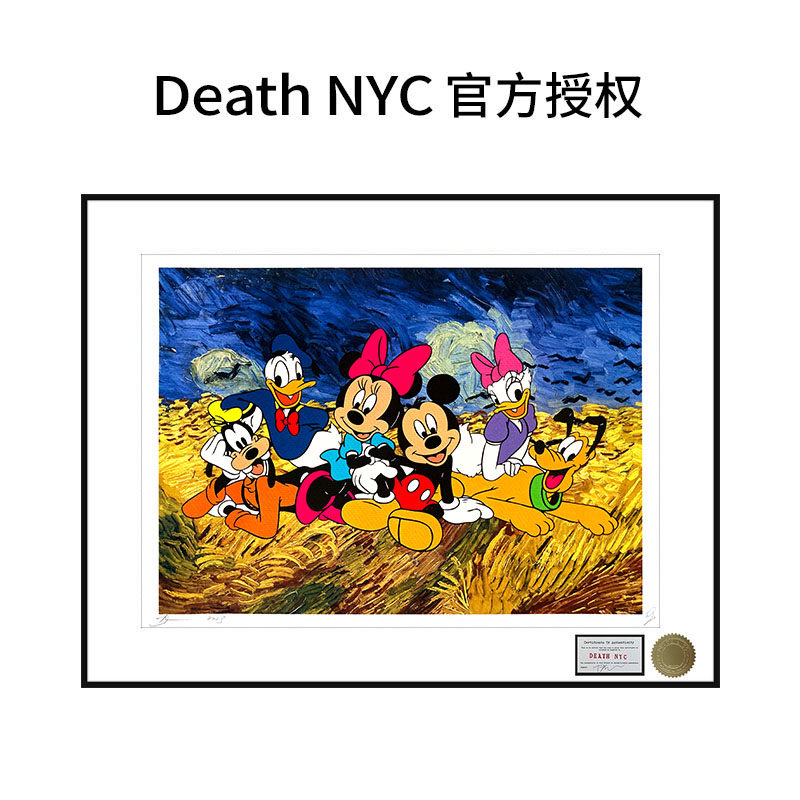 DeathNYC限量亲签版画米奇米妮