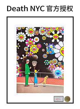 Death NYC亲签限量版画Simon Bailly太阳花装饰画中古风艺术挂画