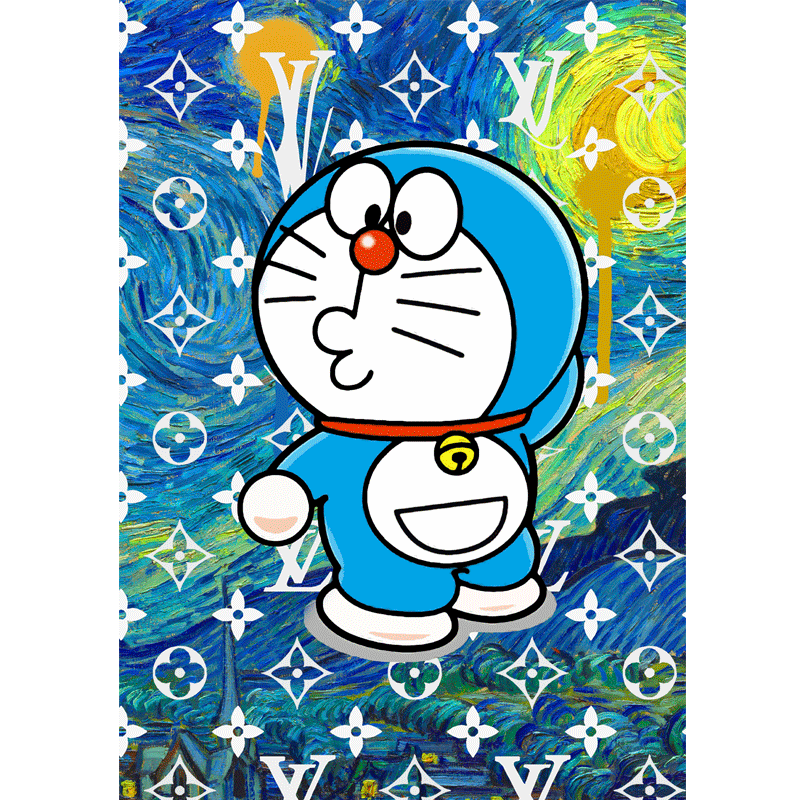 DeathNYC亲签版画哆啦a梦
