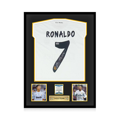 C罗罗纳尔多亲笔签名欧冠球衣