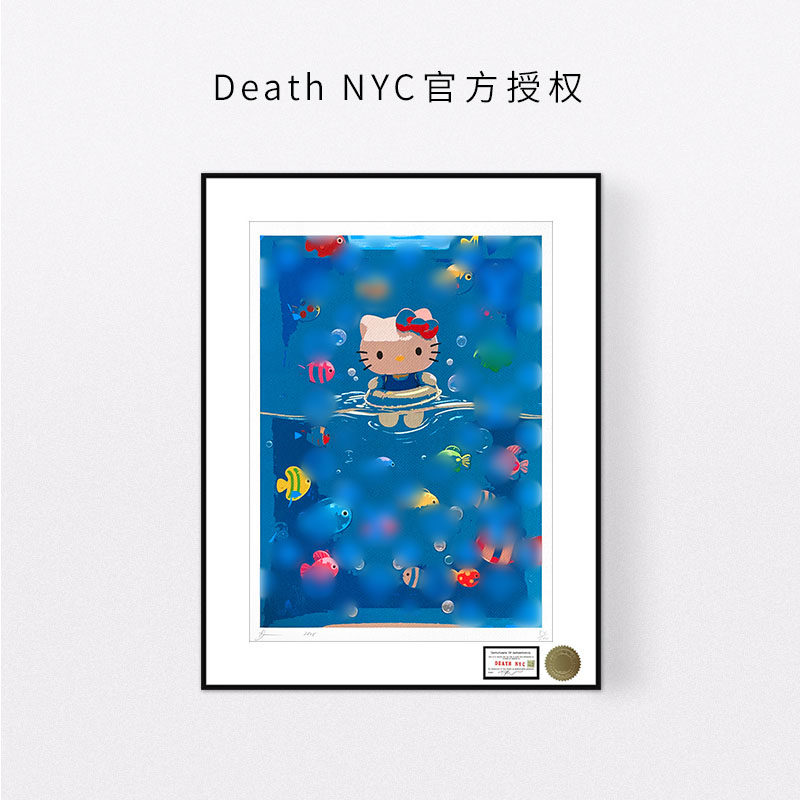 DeathNYC版画hellokitty猫装饰画