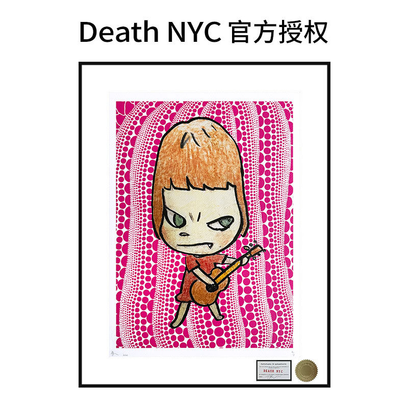 DeathNYC版画 签名限量版奈良美智装饰画草间弥生波点南瓜挂画