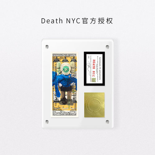 Death NYC美金限量版画kaws潮流装饰画玄关办公桌摆件
