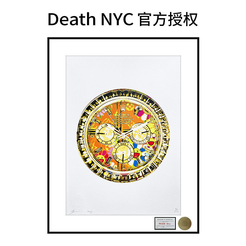 Death NYC签名限量版画名表劳力士装饰画办公室玄关艺术壁画