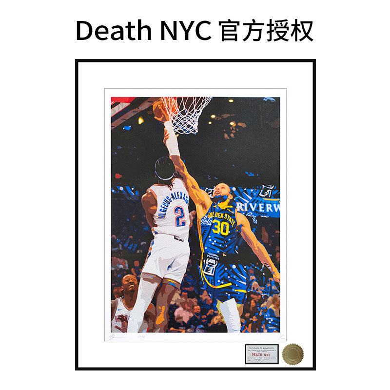 Death NYC签名限量版画三分王库里装饰画球星卧室走廊潮流挂画