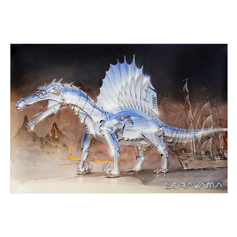 空山基恐龙海报 美术馆限定 潮流版画 正品保真