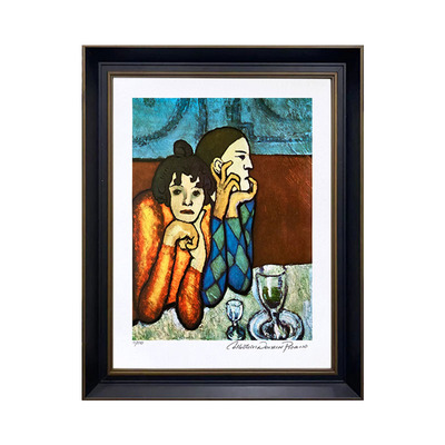 限量500版 毕加索基金会授权版画harlequin companion艺术品收藏