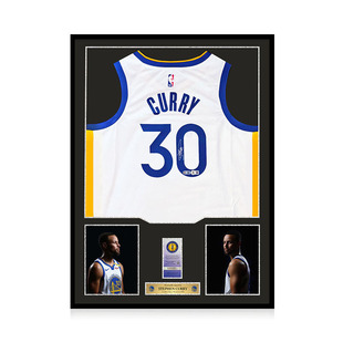 亲笔签名 精装 金州勇士队球衣 Beckett权威认证 裱 USASM 库里