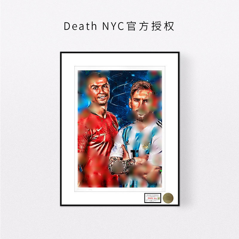 DeathNYC亲签限量版画梅西c罗
