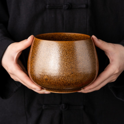 高端茶洗茶渣缸陶瓷窑变建水大号水盂废水桶烟灰缸茶具配件洗茶杯
