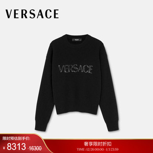 VERSACE 末优惠 范思哲 Cielo Logo羊绒针织套头衫 Stellato 季