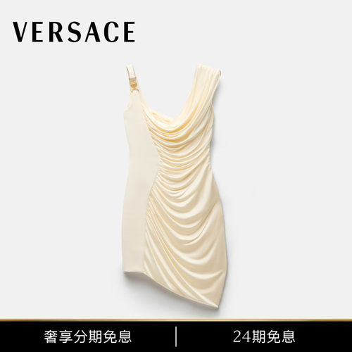 【秋冬新品】VERSACE/范思哲 女士Medusa '95垂褶迷你连衣裙