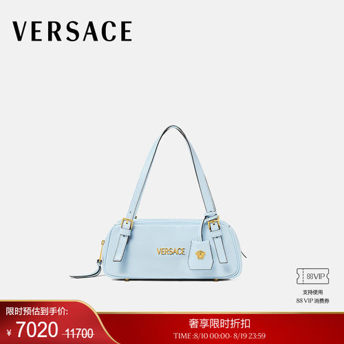【季末优惠】VERSACE/范思哲 女士Versace Tag保龄球单肩包
