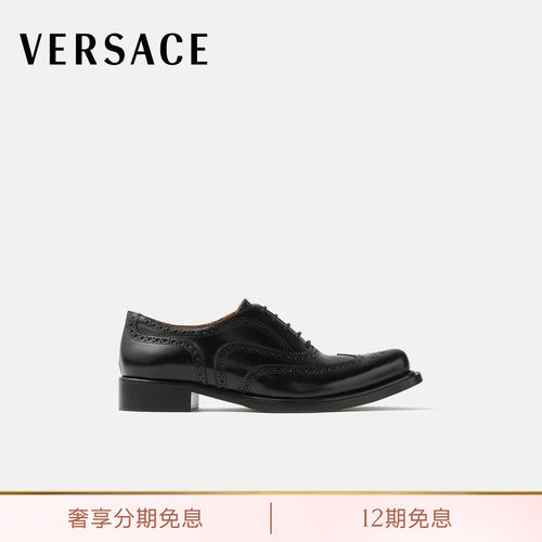 【送礼】VERSACE/范思哲 男士Maverick皮革德比鞋