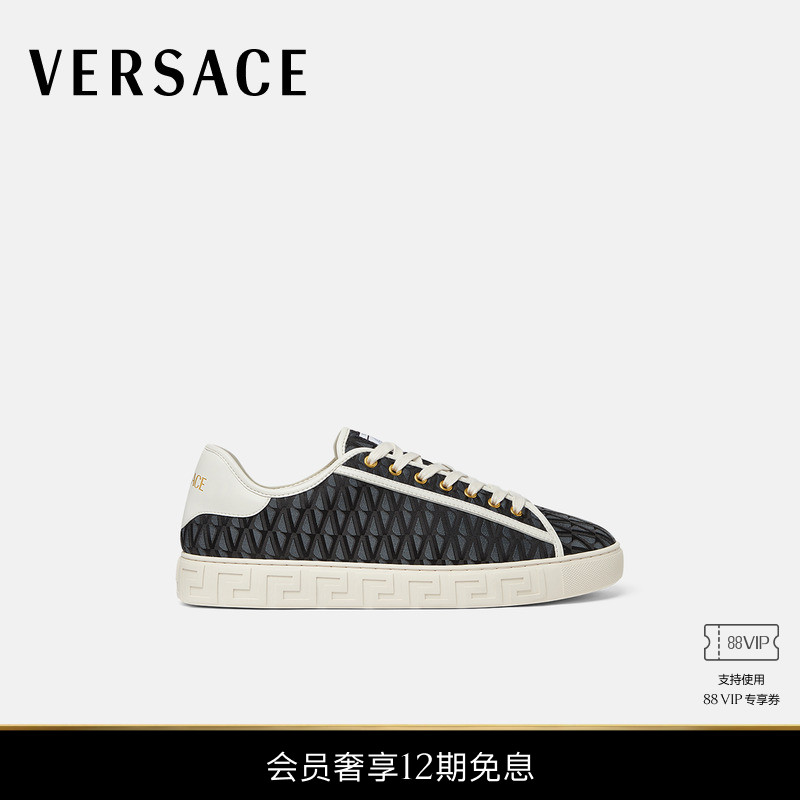 【新品】VERSACE/范思哲 男士Greca提花帆布运动鞋