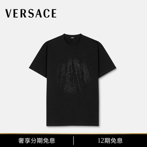 VERSACE/范思哲 女士缀饰平纹针织T恤