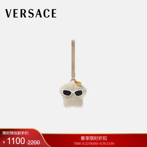 【季末优惠】VERSACE/范思哲 女士Medusa Fluffy钩针编织挂饰