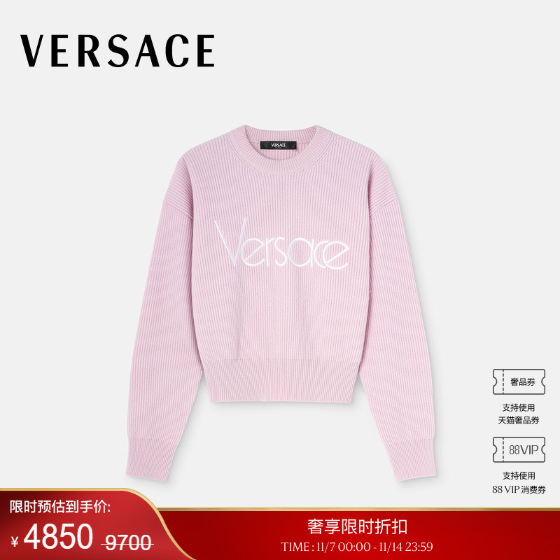 【季末优惠】VERSACE/范思哲 女士 1978 Re-Edition Logo套头衫