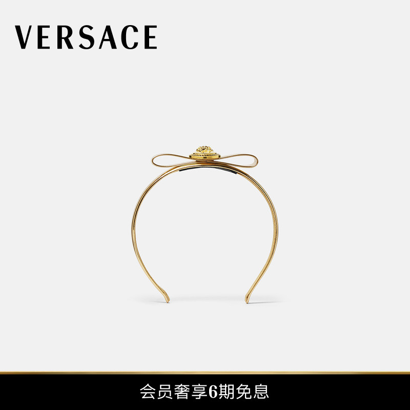【新品】VERSACE/范思哲 女士金属质感Gianni Ribbon发带