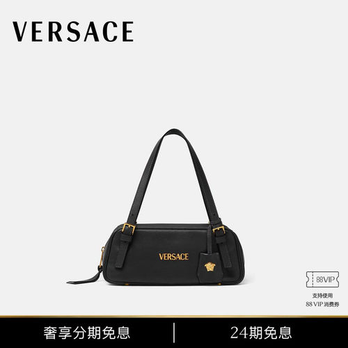 【24期免息】VERSACE/范思哲 女士Versace Tag保龄球单肩包