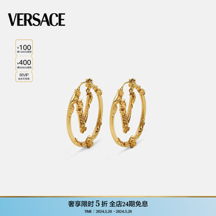 女士Virtus 耳环 VERSACE 范思哲 末优惠 Barocco V环形时尚 季