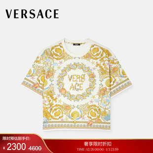 VERSACE 末优惠 范思哲 女士Underwater T恤 Barocco短款 季
