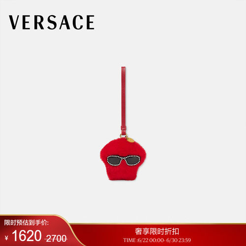 【季末优惠】VERSACE/范思哲 男女同款Medusa Fluffy 钥匙链吊饰