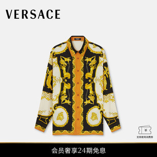 新品 印花真丝斜纹常规版 VERSACE 男士 衬衫 范思哲