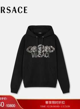 【季末优惠】VERSACE/范思哲 男士Medusa on Chain连帽衫