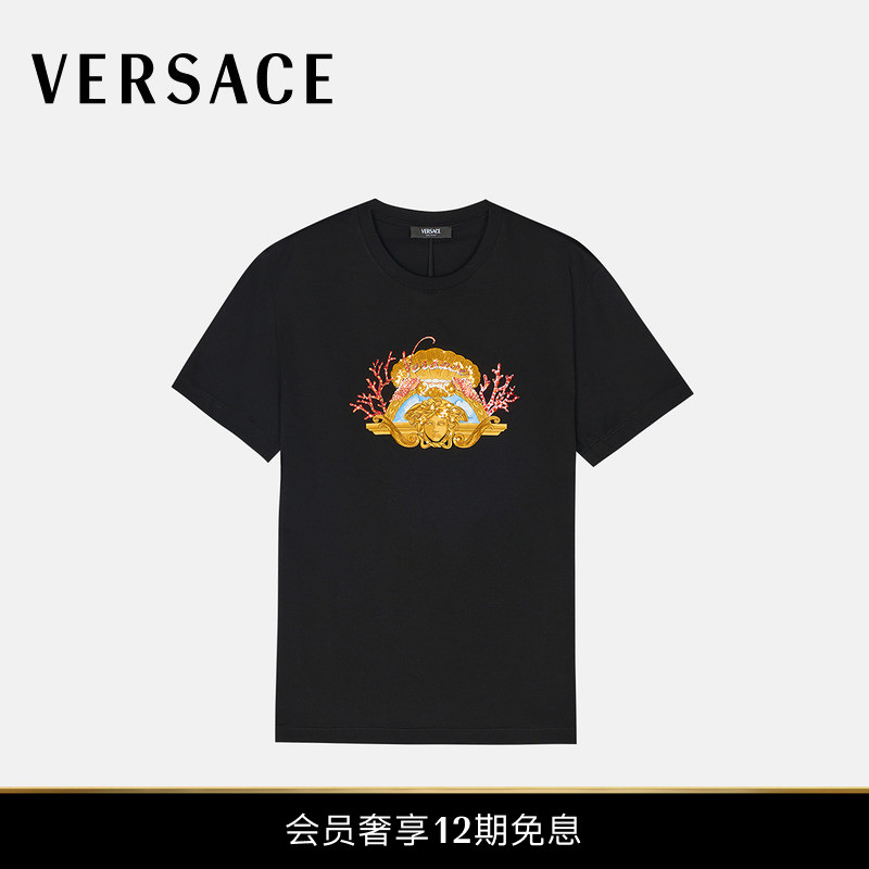 【12期免息】VERSACE/范思哲 男士Dive In CrestT恤